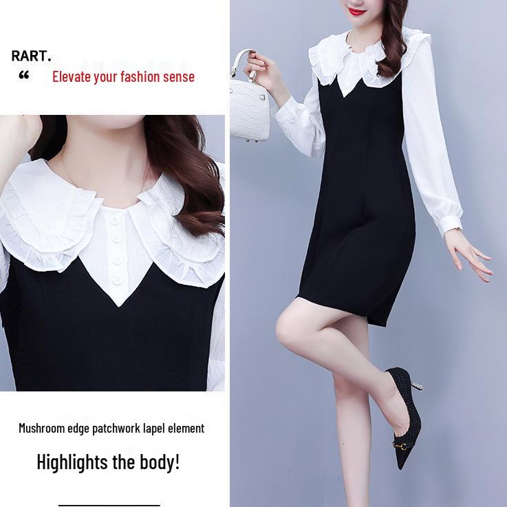 French-Inspired Plus-Size Forest Dress: Slimming, Belly-Covering, Long-Sleeved for Spring and Autumn L (95-110 lbs)
French-Inspired Plus-Size Forest Dress: Slimming, Belly-Covering, Long-Sleeved for Spring and Autumn L (95-110 lbs)