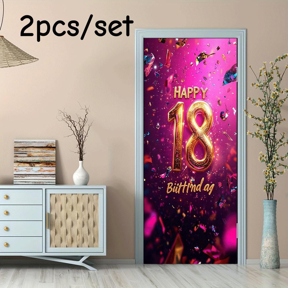2pcs Happy 18th Birthday Wall Stickers Gold 3D Digital Party Decoration Stickers Removable Self Adhesive Festival Decoration Sup (as the picture,38.5x200cmx2)
2pcs Happy 18th Birthday Wall Stickers Gold 3D Digital Party Decoration Stickers Removable Self Adhesive Festival Decoration Sup (as the picture,38.5x200cmx2)