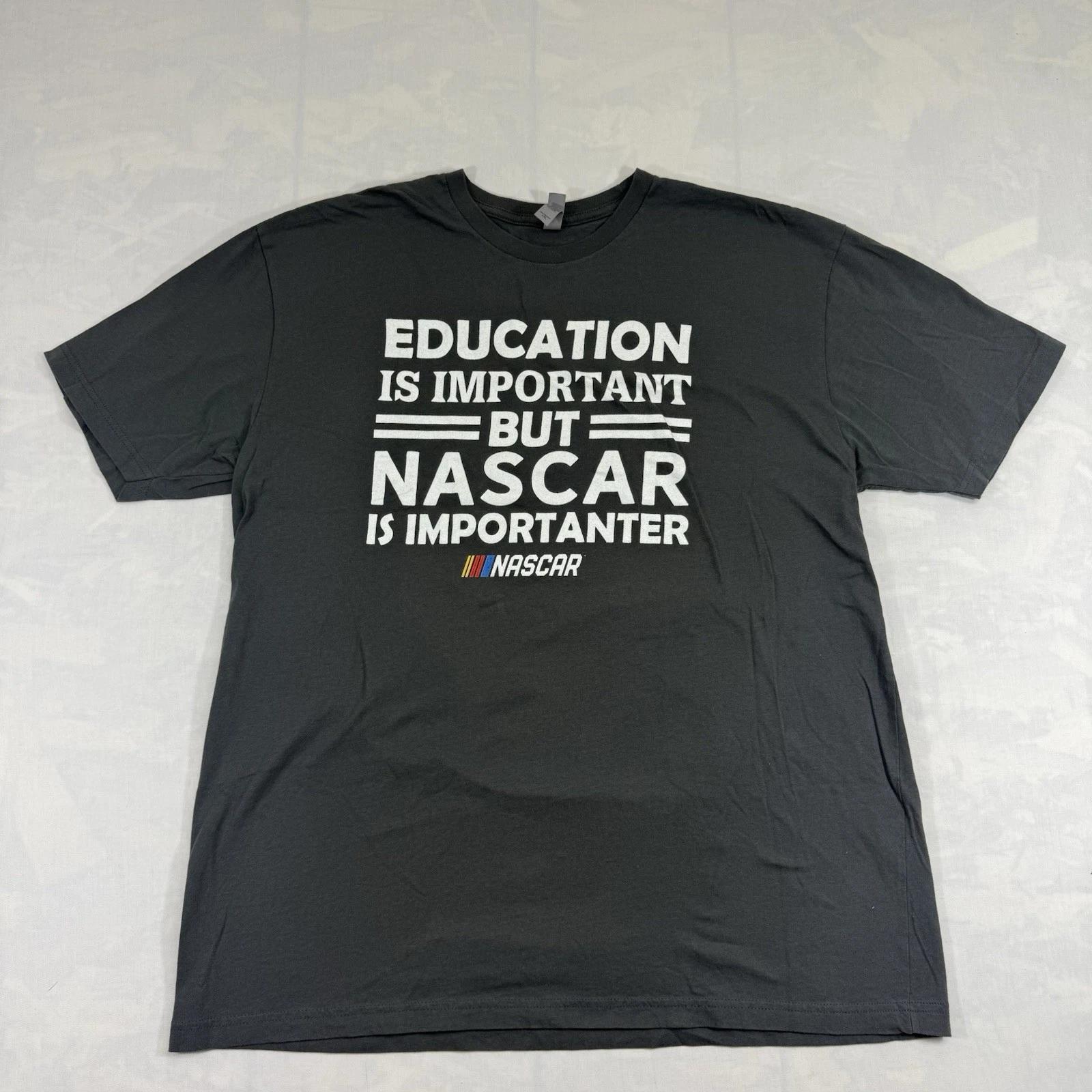 NASCAR Graphic T-Shirt Education Is Importanter Funny Racing Tee XL M
NASCAR Graphic T-Shirt Education Is Importanter Funny Racing Tee XL M