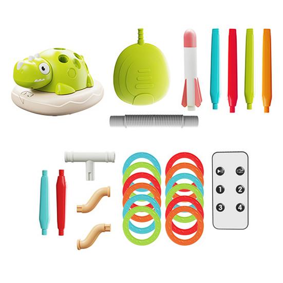 Spinning Dinosaur Jump Toy 3-in-1 with Adjustable Speed Ring Toss Jumping Game Rotating Pole Rocket Launcher
Spinning Dinosaur Jump Toy 3-in-1 with Adjustable Speed Ring Toss Jumping Game Rotating Pole Rocket Launcher