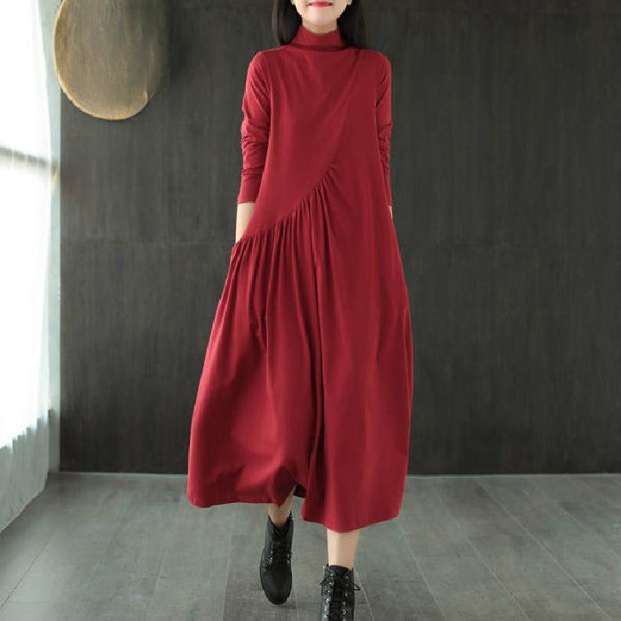 YYFS Женская мода весна осень однотонный принт длинный рукав полуводолазка свободная талия повседневные платья XXXXL красный
YYFS Женская мода весна осень однотонный принт длинный рукав полуводолазка свободная талия повседневные платья XXXXL красный