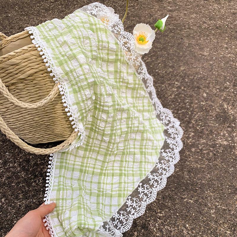 Зеленый клетчатый треугольный шарф повязки на голову для девочек летние простые милые резинки для волос головной убор модные аксессуары для волос для вечеринки ужина
Зеленый клетчатый треугольный шарф повязки на голову для девочек летние простые милые резинки для волос головной убор модные аксессуары для волос для вечеринки ужина