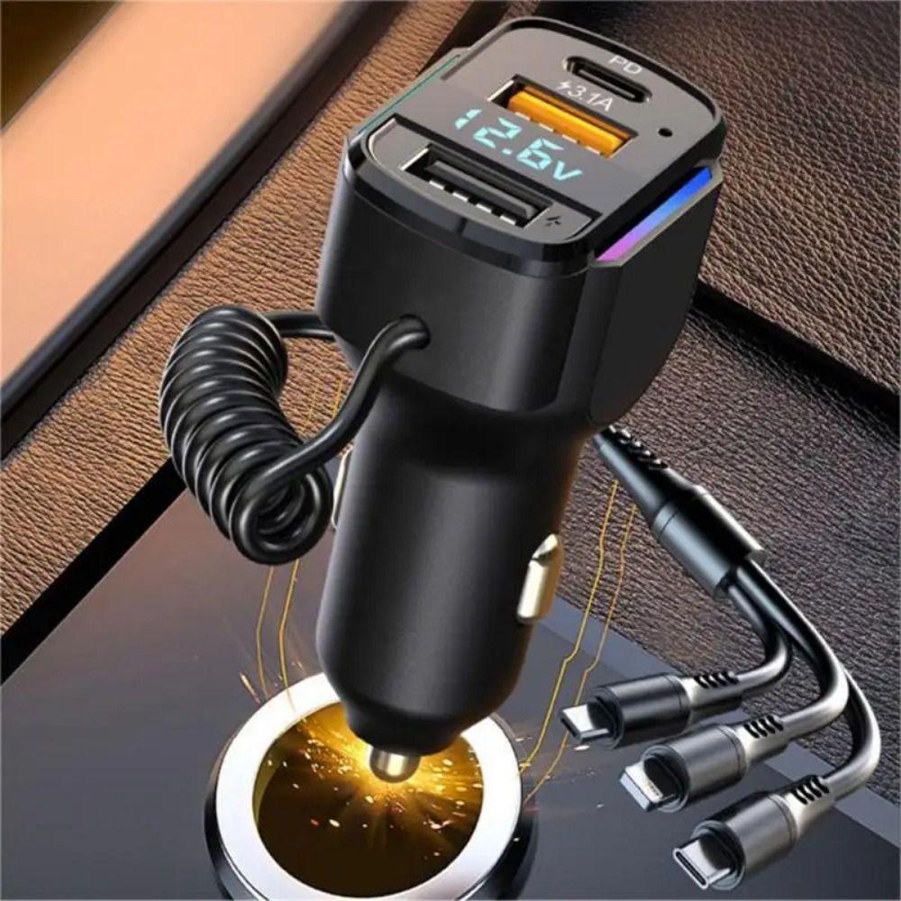 Multiple ports Mini USB Car Charger Fast charging Charger Adapter 3-in-1 Car Charger Phone чёрный
Multiple ports Mini USB Car Charger Fast charging Charger Adapter 3-in-1 Car Charger Phone чёрный