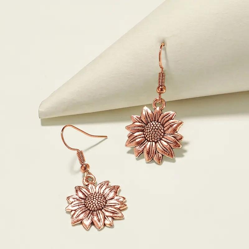 CAOSHI Metallic Sunflower Shaped Pendant Earrings for Women Party Delicate Gift Versatile Plant Zircon for Anniversary Ceremony
CAOSHI Metallic Sunflower Shaped Pendant Earrings for Women Party Delicate Gift Versatile Plant Zircon for Anniversary Ceremony