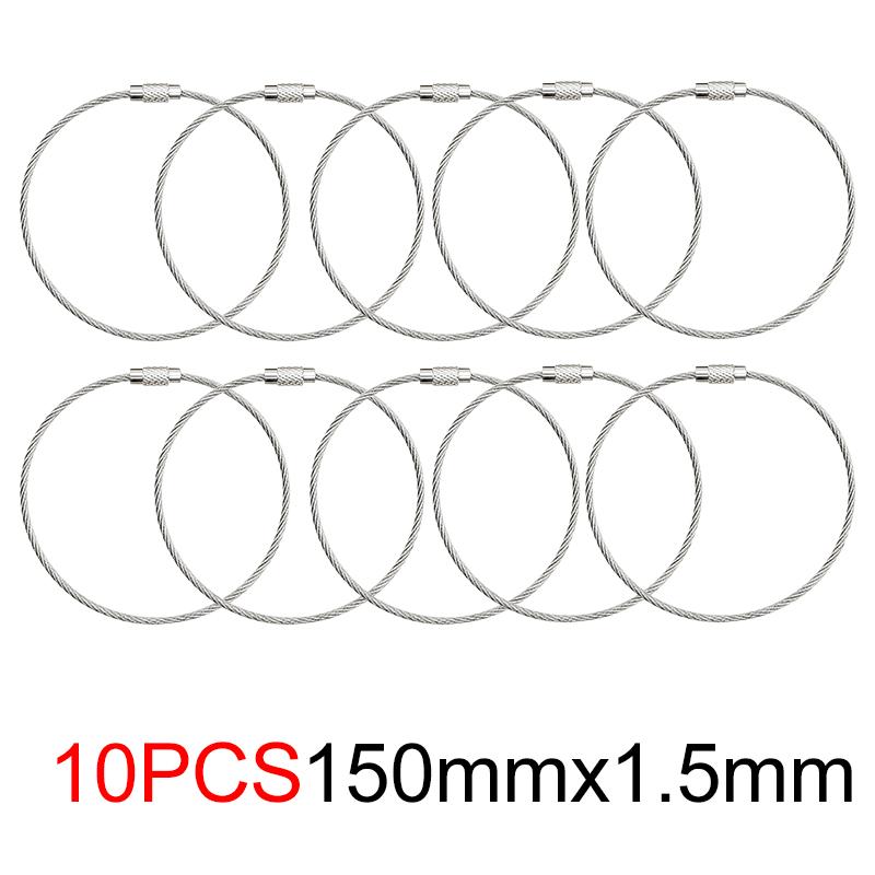 10PCS Wire Rope Key Chain 150MMx1.5MM Screw Locking Durable Stainless Steel Keyring Gadget Outdoor Tool DIY Camp Luggage Tag ZYF
10PCS Wire Rope Key Chain 150MMx1.5MM Screw Locking Durable Stainless Steel Keyring Gadget Outdoor Tool DIY Camp Luggage Tag ZYF