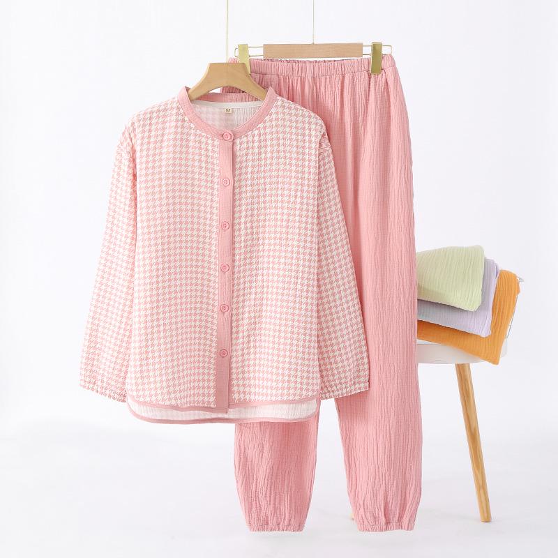 Women s Pure Cotton Gauze Pajama Set: Round Neck, Long Sleeve, Long Pants, Spring/Autumn Style, Indoor/Outdoor Wear Medium
Women s Pure Cotton Gauze Pajama Set: Round Neck, Long Sleeve, Long Pants, Spring/Autumn Style, Indoor/Outdoor Wear Medium