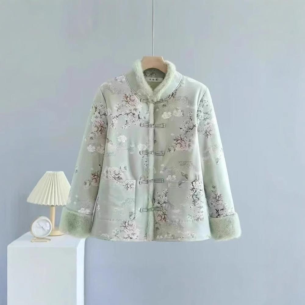 Women s Chinese-Style Fleece-Lined Cotton Jacket: Winter Thickened Retro Outerwear with Frog Buttons 4XL (120-150 jin) світло-фіолетового кольору
Women s Chinese-Style Fleece-Lined Cotton Jacket: Winter Thickened Retro Outerwear with Frog Buttons 4XL (120-150 jin) світло-фіолетового кольору