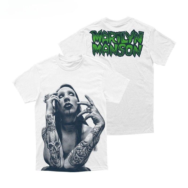 Marilyn Mansons Rockthemed Ghost Makeup American Vintage Streetwear Shortsleeved Mens Tshirt 4XL
Marilyn Mansons Rockthemed Ghost Makeup American Vintage Streetwear Shortsleeved Mens Tshirt 4XL