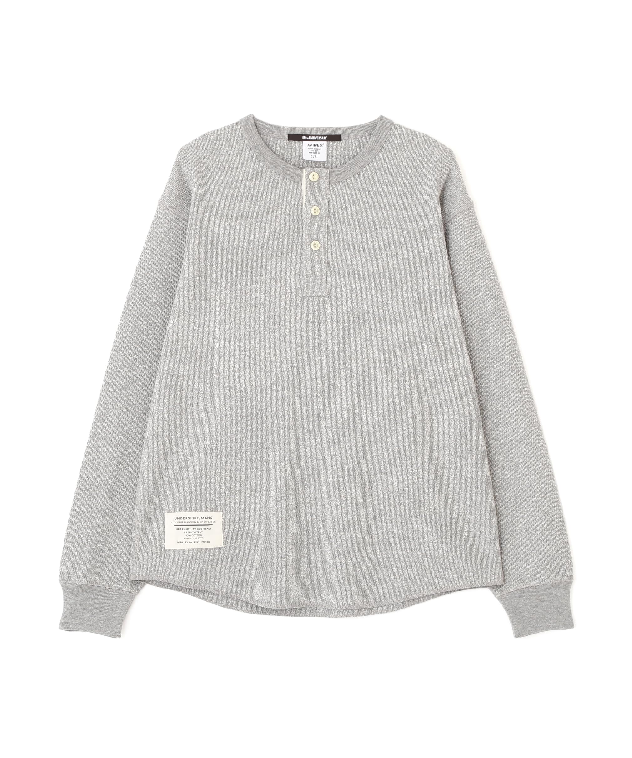 Avirex Honeycomb Waffle L/s Henley Neck T-shirt Men s L 020 Gray 783-5230031
Avirex Honeycomb Waffle L/s Henley Neck T-shirt Men s L 020 Gray 783-5230031