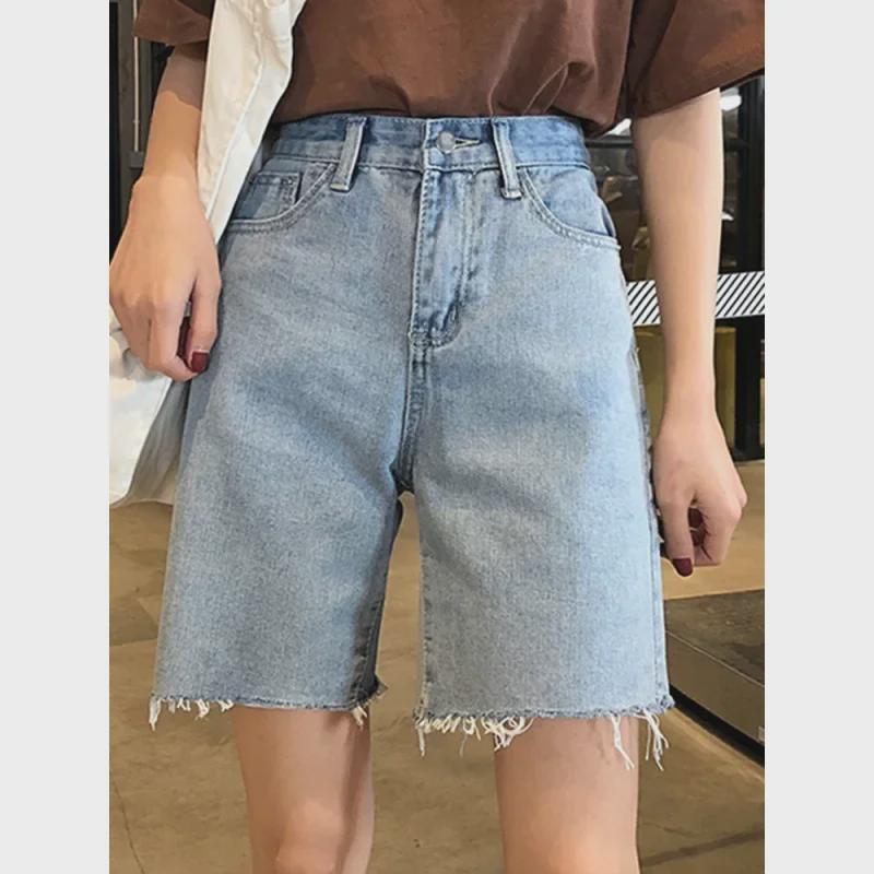 2024 Korean High-Waist Slimming Loose Straight-Leg Denim Shorts for Women Small світло-синій колір
2024 Korean High-Waist Slimming Loose Straight-Leg Denim Shorts for Women Small світло-синій колір
