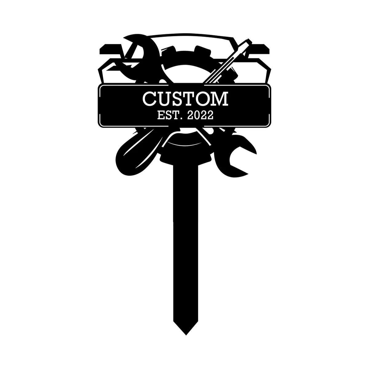 Personalized Metal Garage Sign With Stake Custom Outdoor Metal Name Sign For Yard Metal Stake Sign Garage Decor чорний
Personalized Metal Garage Sign With Stake Custom Outdoor Metal Name Sign For Yard Metal Stake Sign Garage Decor чорний