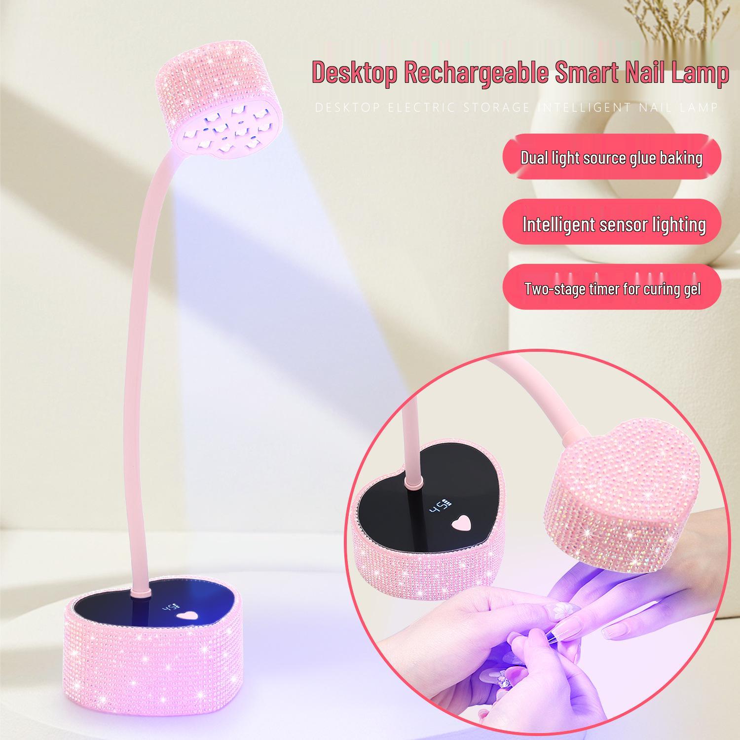 Heart-Shaped Nail Art Phototherapy Lamp: Quick-Drying Gel Polish LED Dryer with Desktop Charging and Induction
Heart-Shaped Nail Art Phototherapy Lamp: Quick-Drying Gel Polish LED Dryer with Desktop Charging and Induction