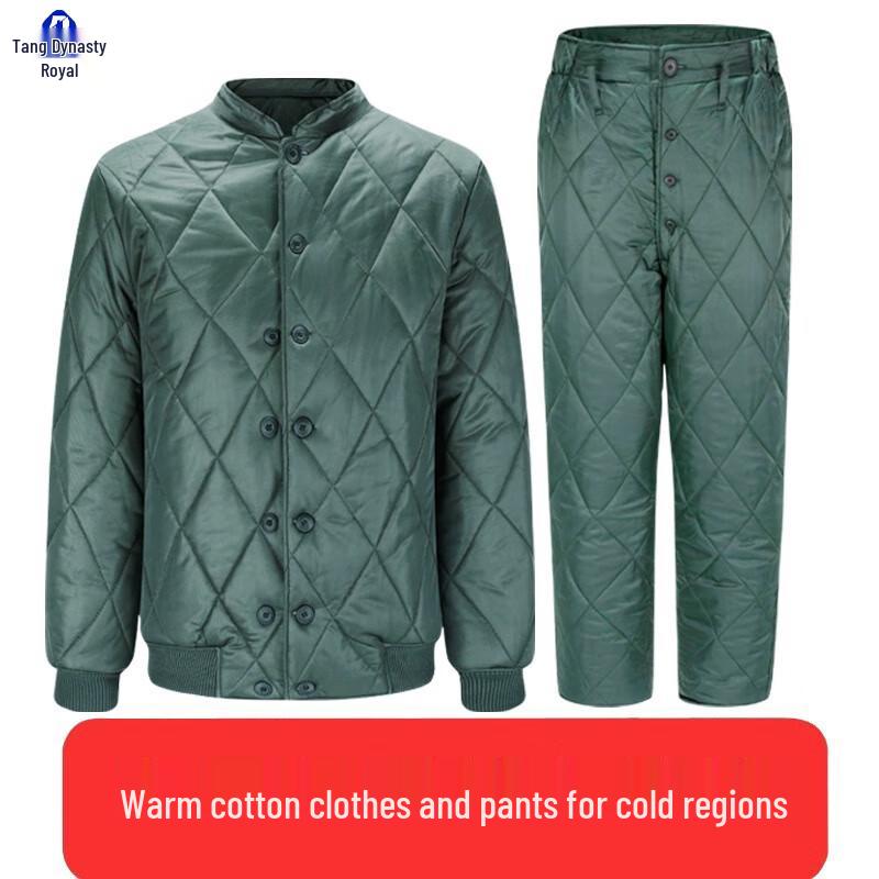 Military Green Winter Warm Cotton Jacket & Pants Set
Military Green Winter Warm Cotton Jacket & Pants Set
