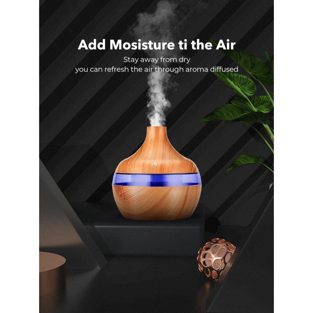 Electric Humidifier Essential Aroma Oil Diffuser Ultrasonic Wood Grain Air Humidifier USB Mini Mist Maker LED Light
Electric Humidifier Essential Aroma Oil Diffuser Ultrasonic Wood Grain Air Humidifier USB Mini Mist Maker LED Light