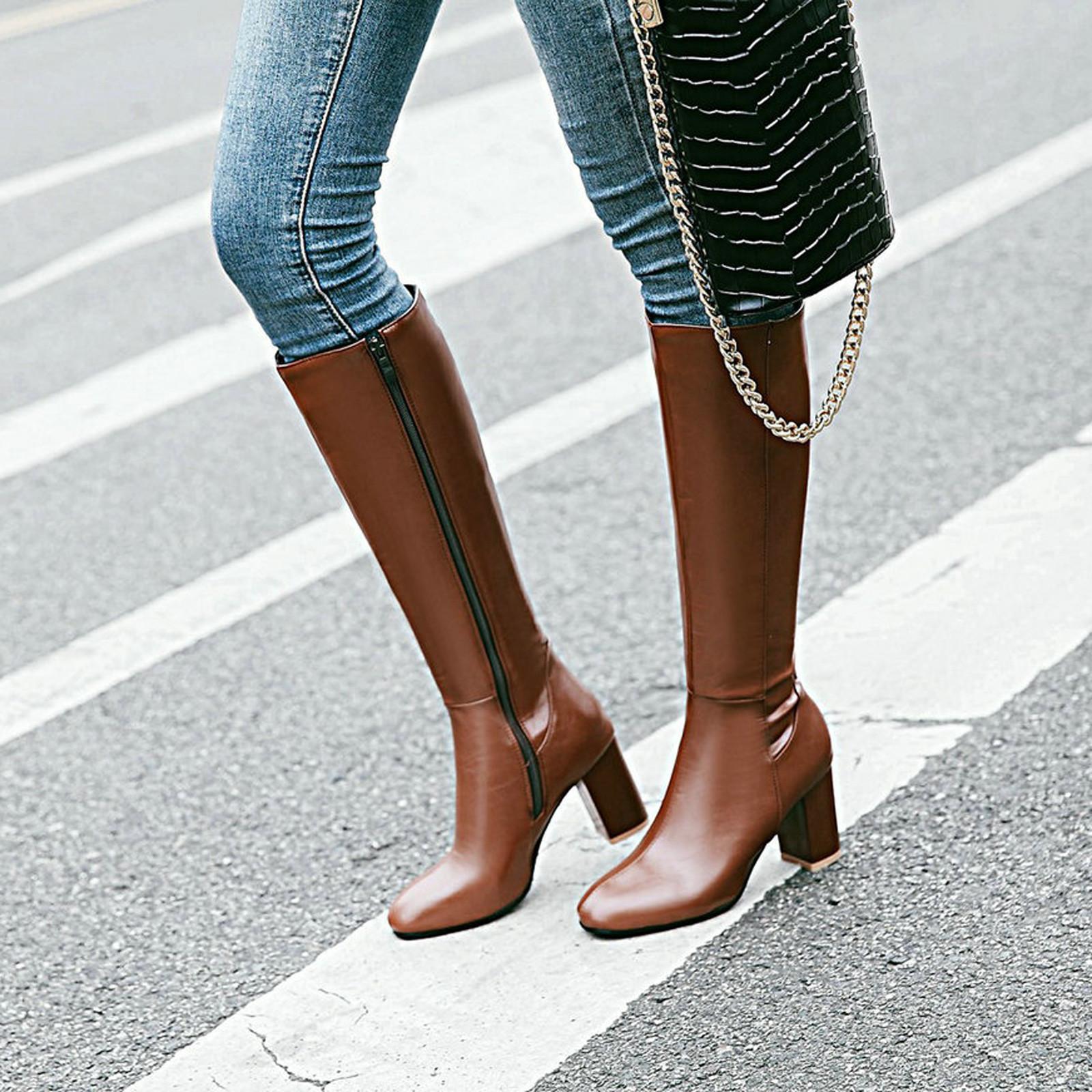 Ladies Hoof Heels Zipper Elegant Sexy Round Toe Platforms High Heel Boots 36 коричневий
Ladies Hoof Heels Zipper Elegant Sexy Round Toe Platforms High Heel Boots 36 коричневий