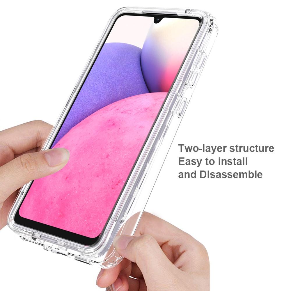 3-in-1 PC+TPU Hybrid Phone Case for Samsung Galaxy A33 5G,Gradient Full Protection Anti-fall Phone Cover with PET Screen Protector Transparent
3-in-1 PC+TPU Hybrid Phone Case for Samsung Galaxy A33 5G,Gradient Full Protection Anti-fall Phone Cover with PET Screen Protector Transparent