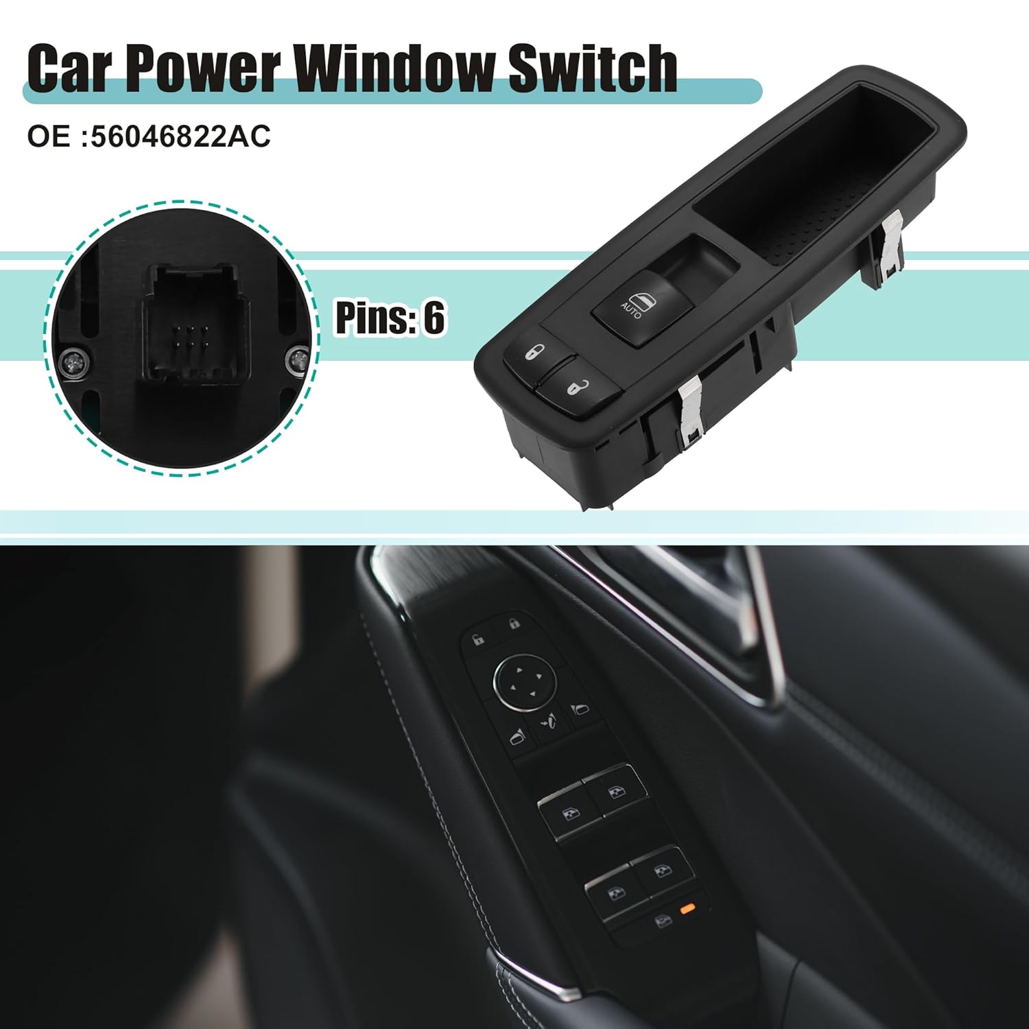 ACROPIX Front Right Passenger Side Master Power Window Switch Replaces Fit for Dodge Charger 2011-2014 56046822AC - Pack of 1 Black
ACROPIX Front Right Passenger Side Master Power Window Switch Replaces Fit for Dodge Charger 2011-2014 56046822AC - Pack of 1 Black