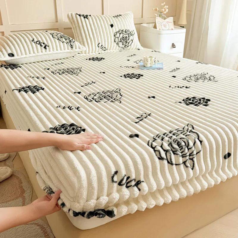 Fully Wrapped Printed Mattress Cover Autumn Winter Thicken Fitted Sheet Rabbit Plush Warm Comfortable Elastic Bed Cover Home 120x200cm
Fully Wrapped Printed Mattress Cover Autumn Winter Thicken Fitted Sheet Rabbit Plush Warm Comfortable Elastic Bed Cover Home 120x200cm