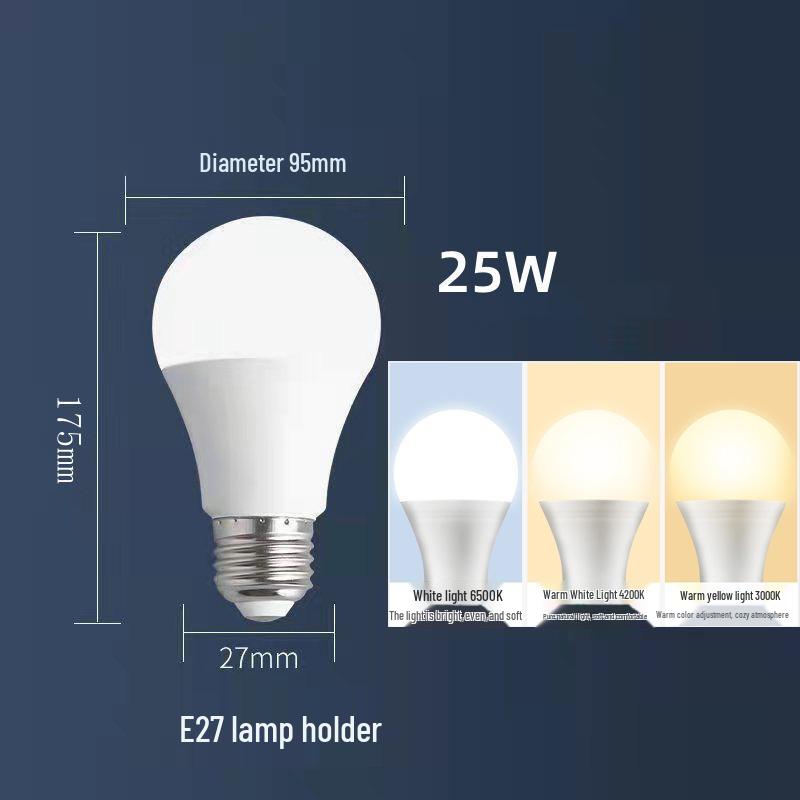 Світлодіодна лампочка-бульбашка E27: Енергозберігаючий підвісний світильник з теплим жовтим, триколірним регулюванням яскравості A60 світлом 25W
Світлодіодна лампочка-бульбашка E27: Енергозберігаючий підвісний світильник з теплим жовтим, триколірним регулюванням яскравості A60 світлом 25W