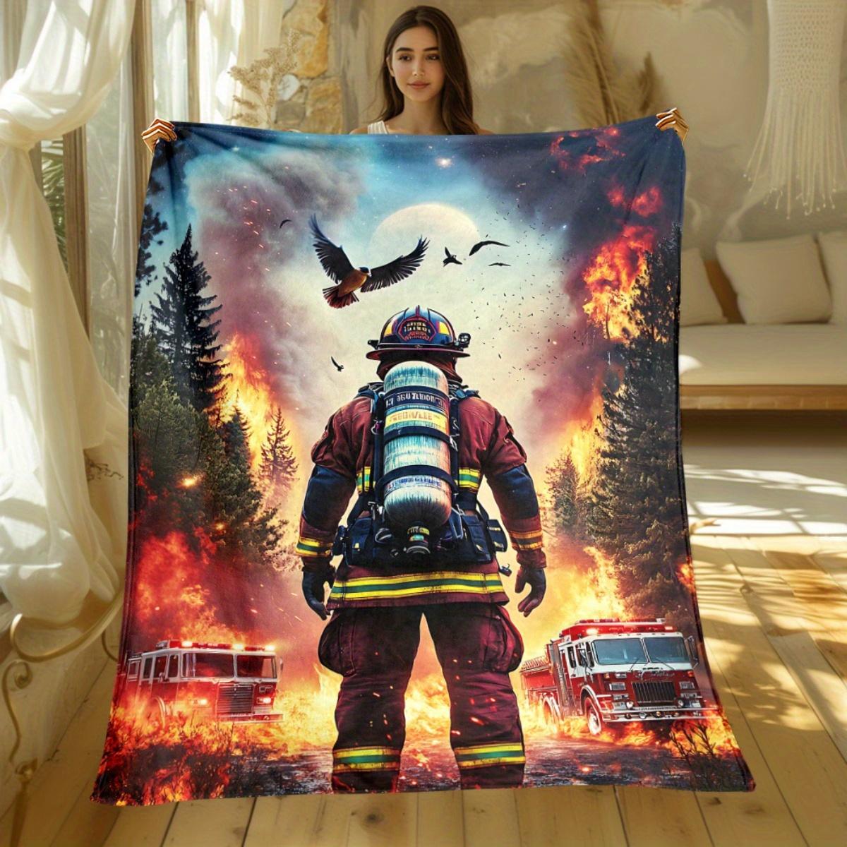 Firefighter forest pattern Flannel printed blanket suitable for all seasons suitable for living room office sofa and travel 75x100cm (30x40inch)
Firefighter forest pattern Flannel printed blanket suitable for all seasons suitable for living room office sofa and travel 75x100cm (30x40inch)
