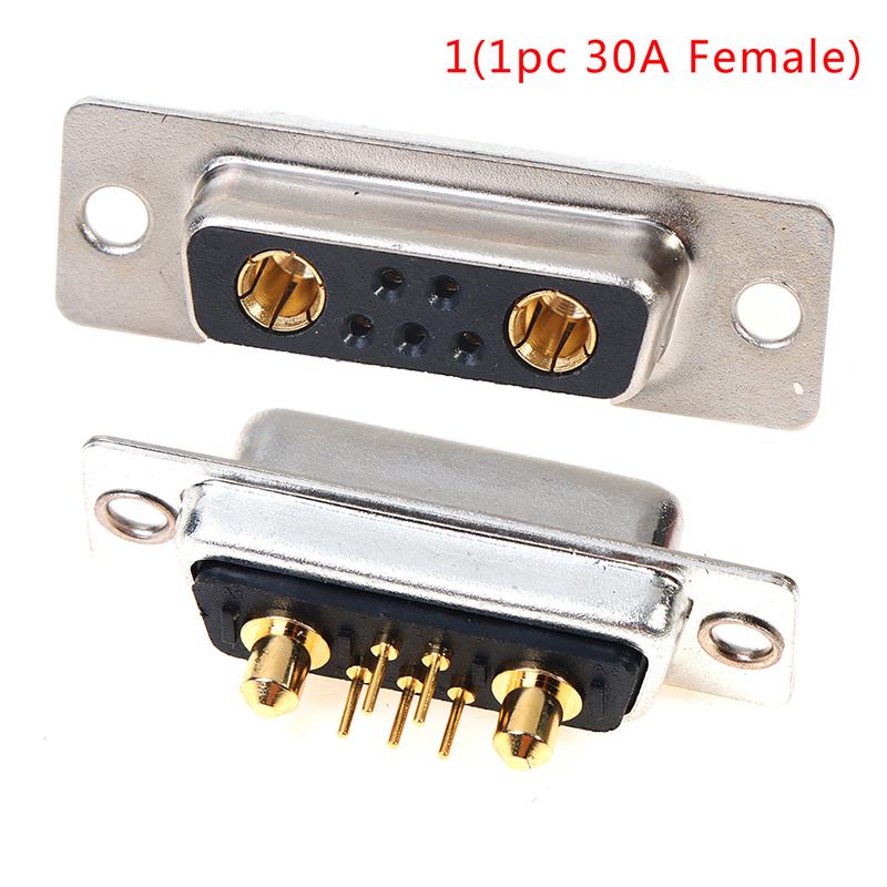 1Pcs 7W2 10A/30A High Current Connector Gold Plated D-SUB Adapter D-dsub of 5 2 Pegs Plug Jack
1Pcs 7W2 10A/30A High Current Connector Gold Plated D-SUB Adapter D-dsub of 5 2 Pegs Plug Jack