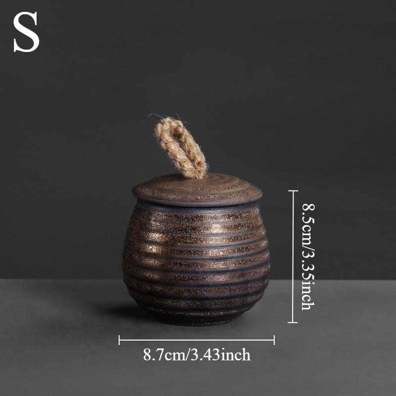 Coarse Pottery Threaded Tea Can Pu Erh Tea Storage Jar Household Sealed Jar Kitchen Seasoning Storage Container Home Accessories
Coarse Pottery Threaded Tea Can Pu Erh Tea Storage Jar Household Sealed Jar Kitchen Seasoning Storage Container Home Accessories