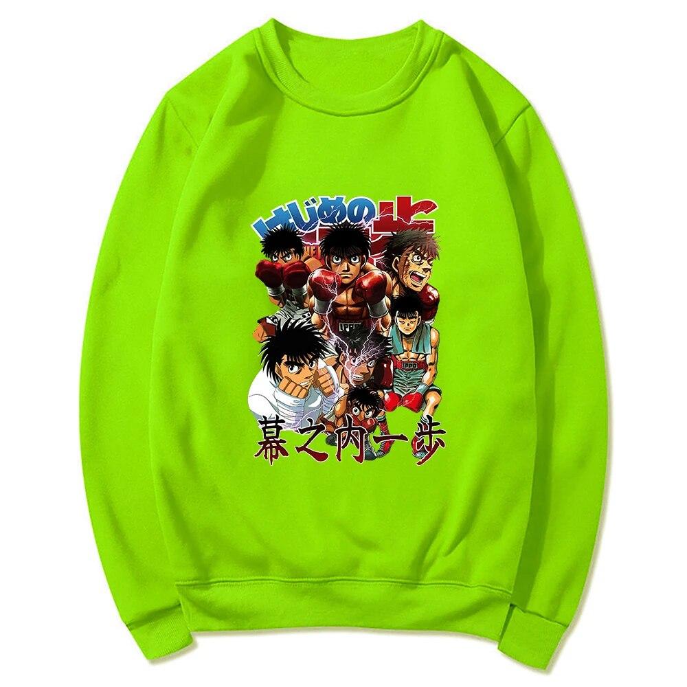 Толстовки с капюшоном в стиле аниме Hajime No Ippo, забавные зимние толстовки с капюшоном в стиле манга Ippo, унисекс, толстовка с круглым вырезом, весна/осень, винтажный свитер Harajuku Sudaderas 3XL
Толстовки с капюшоном в стиле аниме Hajime No Ippo, забавные зимние толстовки с капюшоном в стиле манга Ippo, унисекс, толстовка с круглым вырезом, весна/осень, винтажный свитер Harajuku Sudaderas 3XL