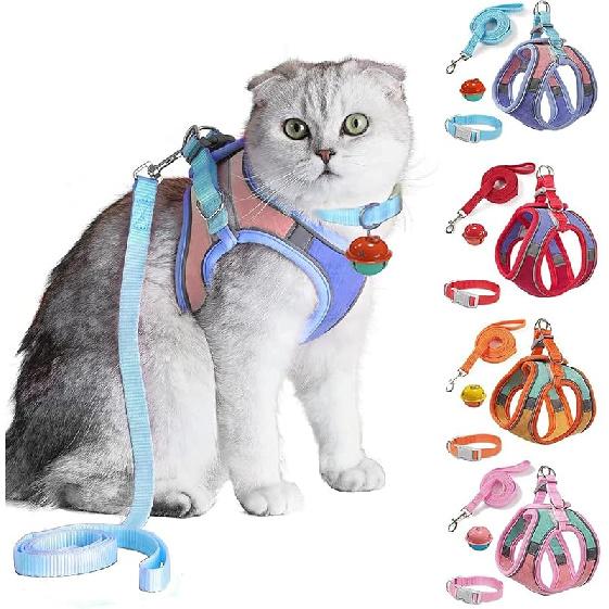 JSXD Cat Harness,Leash and Collar Set,Escape Proof Kitten Vest Harness for Walking,Easy Control Night Safe Pet Harness with Reflective Strap and Bell Large (Pack of 1)
JSXD Cat Harness,Leash and Collar Set,Escape Proof Kitten Vest Harness for Walking,Easy Control Night Safe Pet Harness with Reflective Strap and Bell Large (Pack of 1)