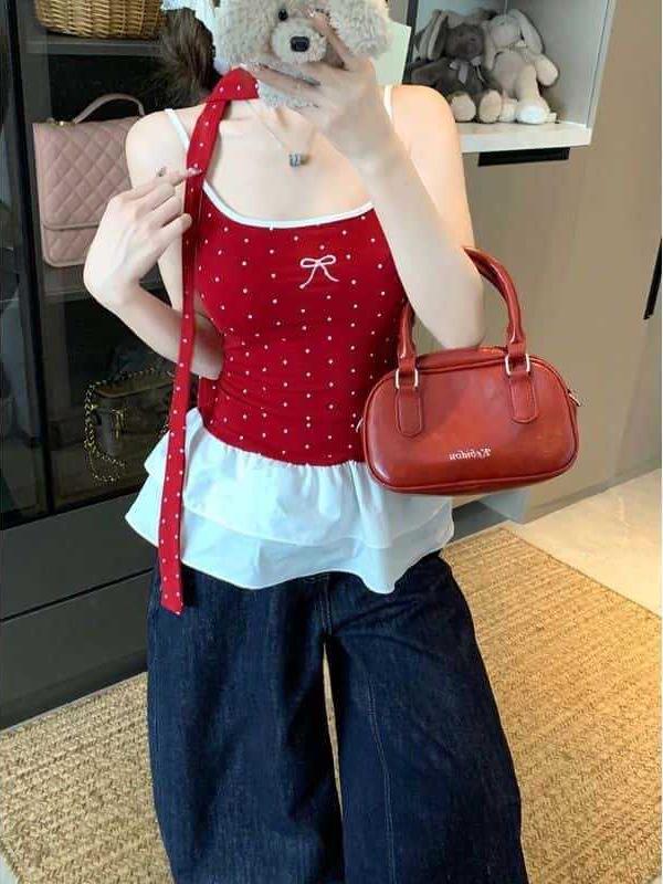 Женский красный балетный камизол в горошек с бантом и отделкой из гофрированной ленты L красный
Женский красный балетный камизол в горошек с бантом и отделкой из гофрированной ленты L красный