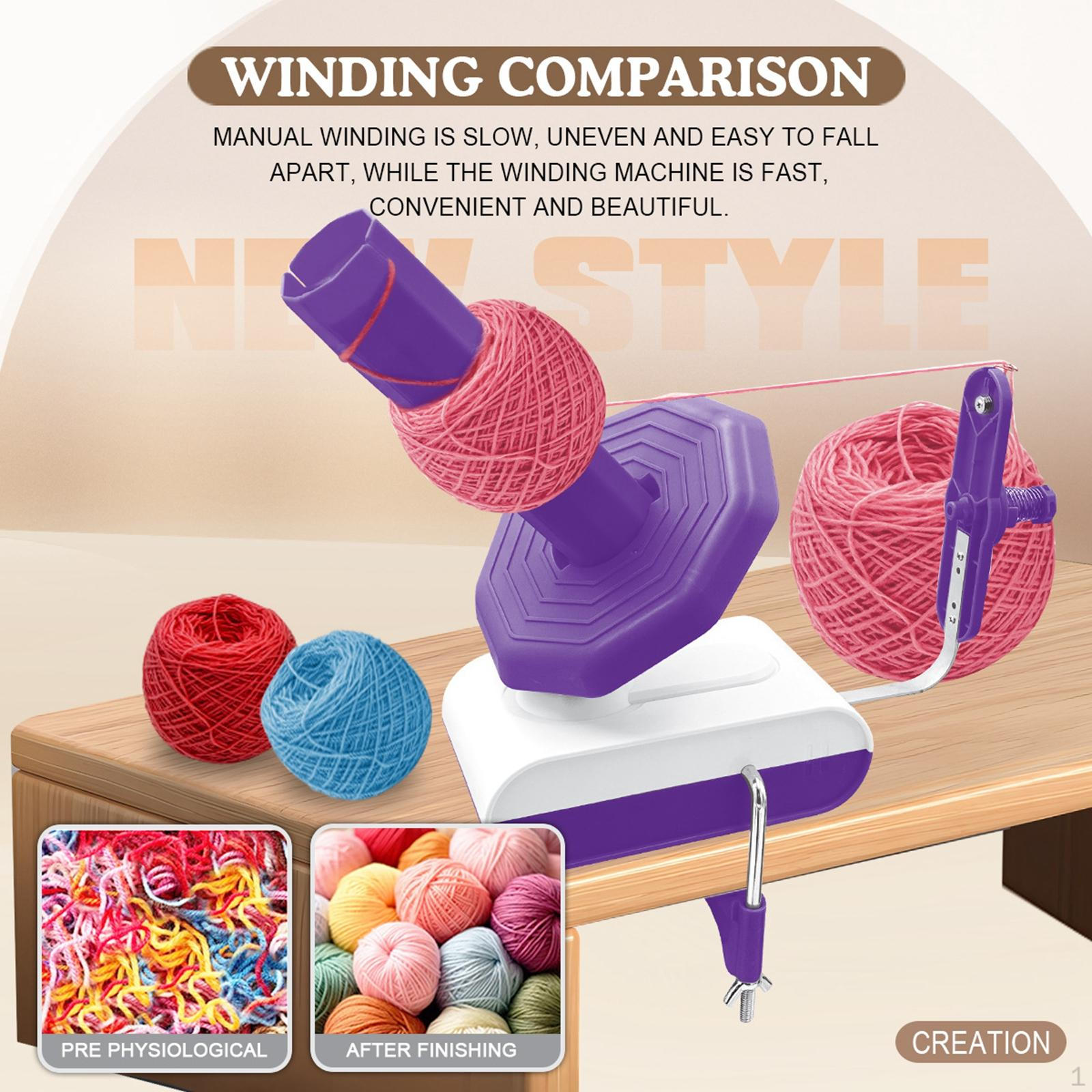 Электрическая моталка для пряжи Автоматический инструмент для намотки Удобный Прочный Легкий в использовании Моток для фиолетовый
Электрическая моталка для пряжи Автоматический инструмент для намотки Удобный Прочный Легкий в использовании Моток для фиолетовый