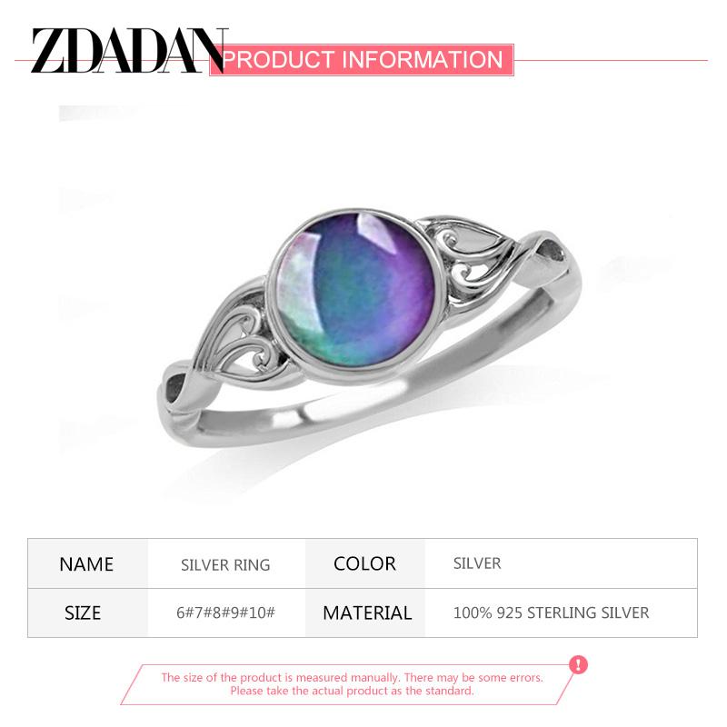 925 Silver Oval Mood Temperature Change Ring for Women Charm Wedding Party Jewelry Gifts 10
925 Silver Oval Mood Temperature Change Ring for Women Charm Wedding Party Jewelry Gifts 10