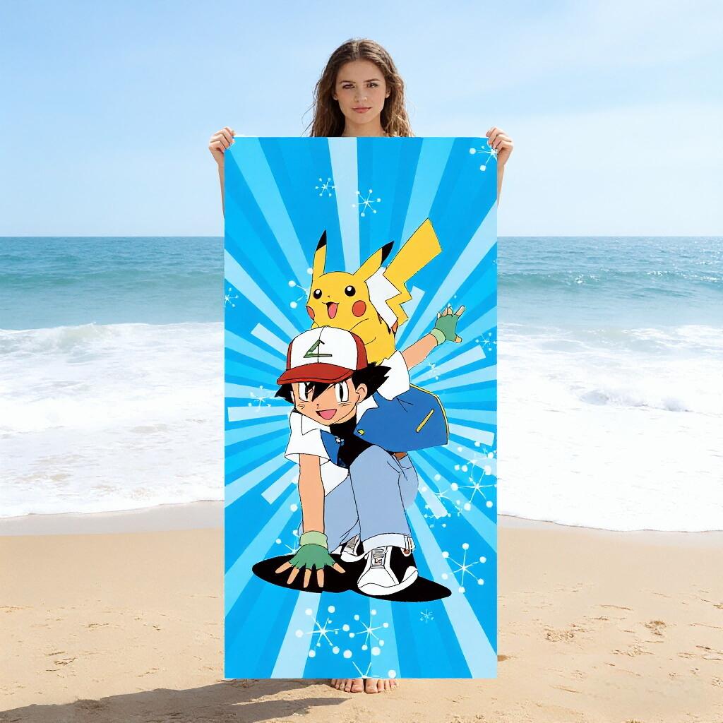 1pc Toalla de playa Pokmon Ash & Pikachu, microfibra, ideal para niños adultos y amantes de Pokmon, verano playa piscina W30*H60(CM)
1pc Toalla de playa Pokmon Ash & Pikachu, microfibra, ideal para niños adultos y amantes de Pokmon, verano playa piscina W30*H60(CM)