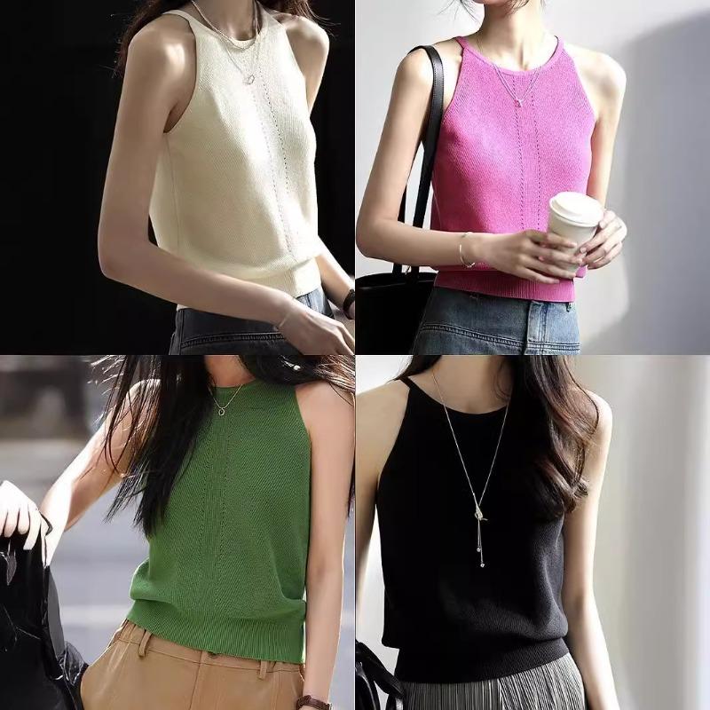 Summer New Sexy Spice Crew Neck Slim Slim All Knitted Simple Halter Vest Top Women s Wear One size
Summer New Sexy Spice Crew Neck Slim Slim All Knitted Simple Halter Vest Top Women s Wear One size