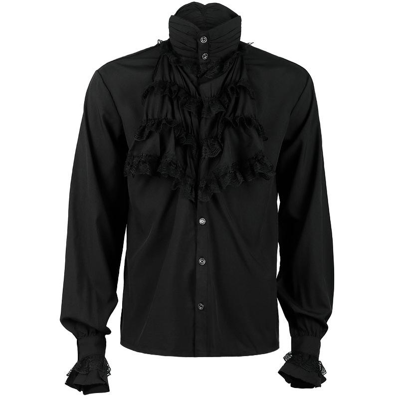 2024 Gothic Ruffle Stand Collar Men s Tie Shirt with Pleated Cuffs XL
2024 Gothic Ruffle Stand Collar Men s Tie Shirt with Pleated Cuffs XL