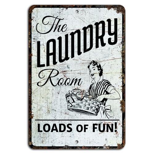 The Laundry Room Loads of Fun Vintage Rustic Sign aluminum 20x30cm(7.8x11.8inch)
The Laundry Room Loads of Fun Vintage Rustic Sign aluminum 20x30cm(7.8x11.8inch)