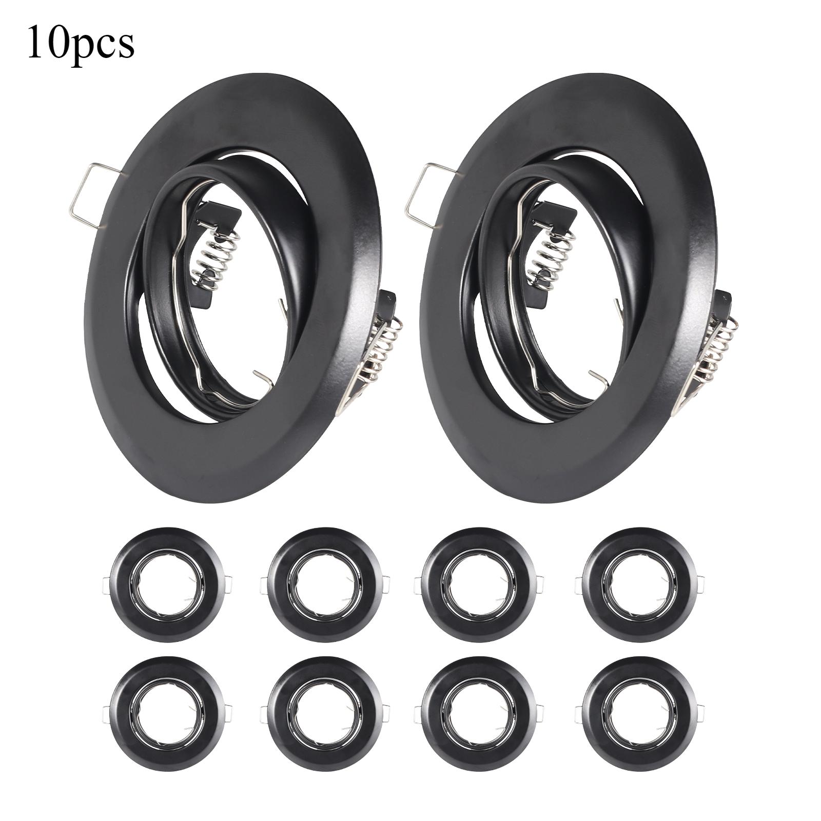 10/20 шт. Встраиваемая светодиодная потолочная рамка с одним кольцом для GU10/MR16, держатель кронштейна для светильника, крепеж для точечного светильника, железный металл