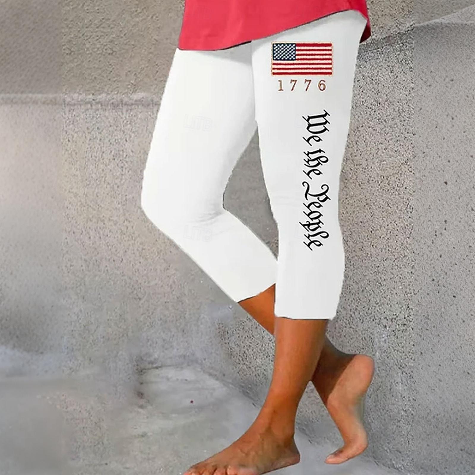 Women s Elastic Waist Capri Pants with Patriotic Heart Print Stretchy Fit Mid-Calf Length Casual Beach Bottoms XL білий
Women s Elastic Waist Capri Pants with Patriotic Heart Print Stretchy Fit Mid-Calf Length Casual Beach Bottoms XL білий