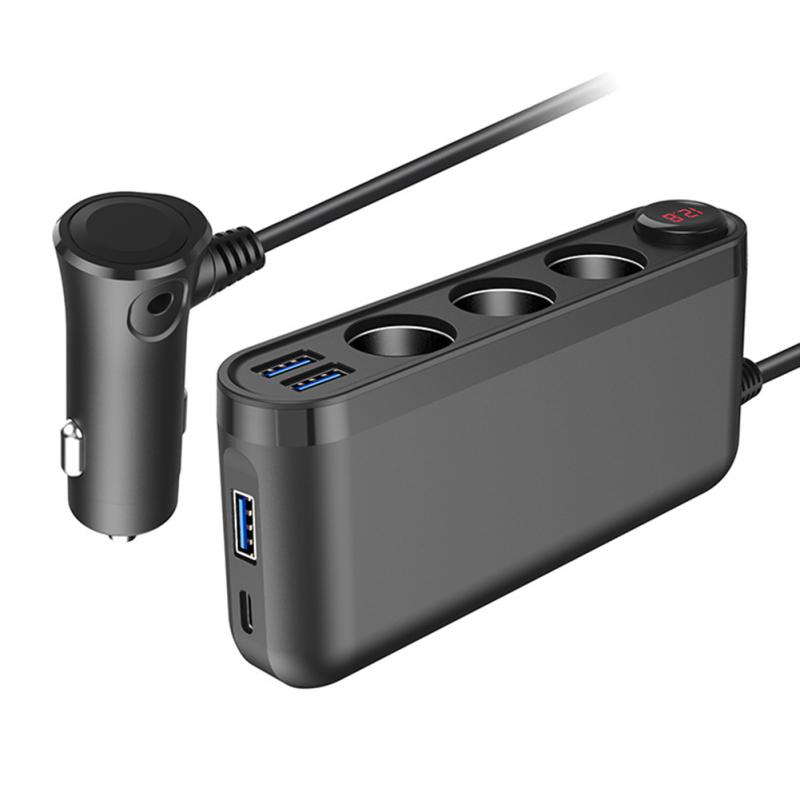 Разветвитель прикуривателя 120 Вт с независимыми переключателями 3USB QC3.0 Адаптер автомобильного зарядного устройства Светодиодный дисплей напряжения
Разветвитель прикуривателя 120 Вт с независимыми переключателями 3USB QC3.0 Адаптер автомобильного зарядного устройства Светодиодный дисплей напряжения