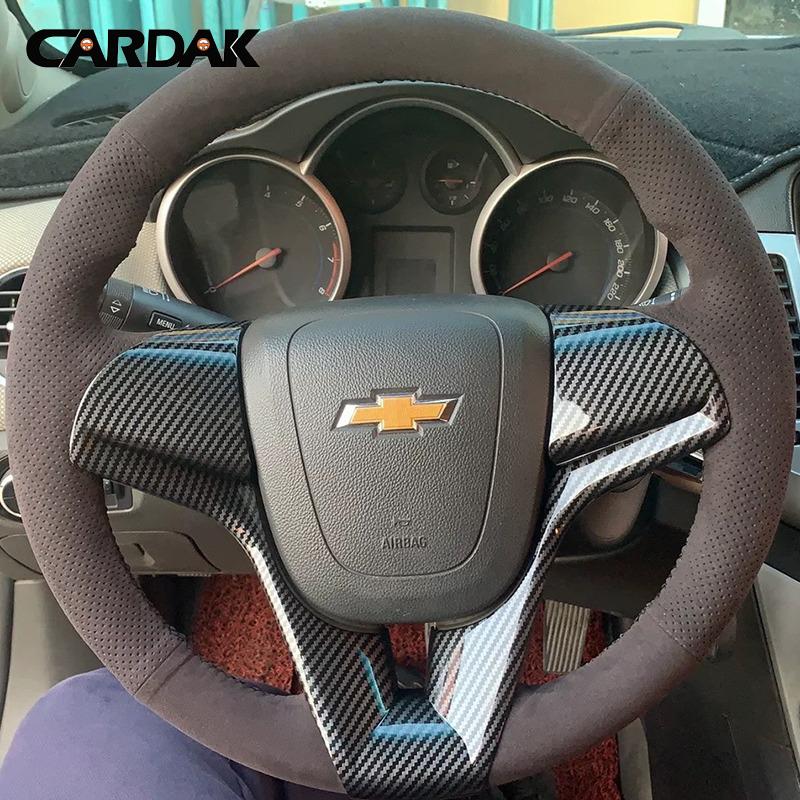 DIY Black Carbon Leather Car Steering Wheel Cover for Chevrolet Chevy Cruze Aveo Orlando Sonic Trax 2009-2022
DIY Black Carbon Leather Car Steering Wheel Cover for Chevrolet Chevy Cruze Aveo Orlando Sonic Trax 2009-2022