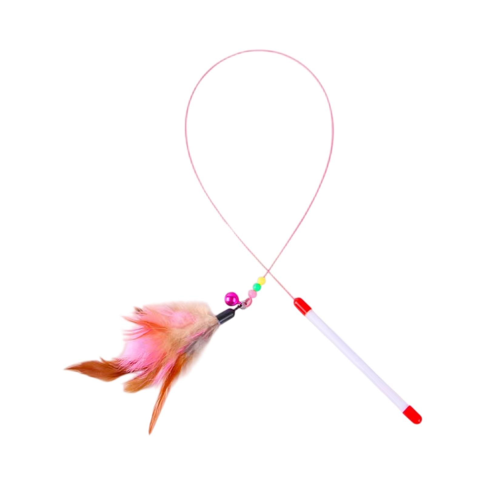 Long Wire Teaser Wand Feather Bell Interactive Toy for Kittens Cats one size
Long Wire Teaser Wand Feather Bell Interactive Toy for Kittens Cats one size