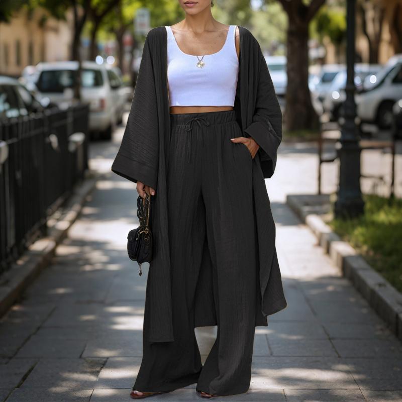 ZANZEA Женский длинный кардиган-кимоно и брюки, повседневные костюмы-двойки 3XL
ZANZEA Женский длинный кардиган-кимоно и брюки, повседневные костюмы-двойки 3XL