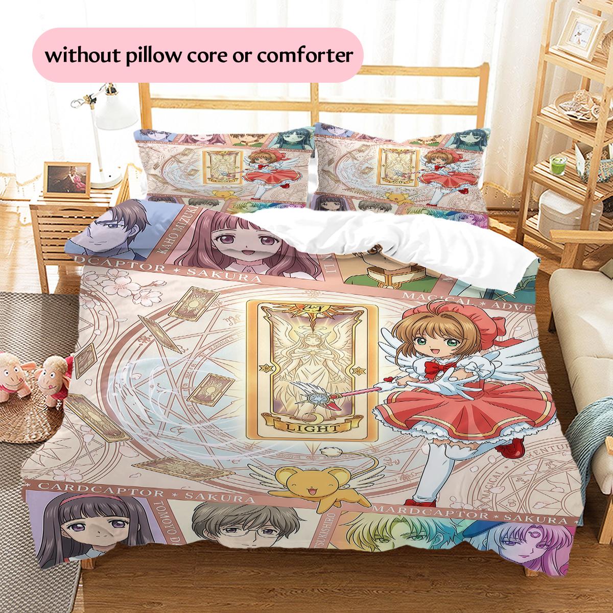 Cardcaptor Sakura splicing Pattern Bedding Quilt Set Home Decoration Gift (1 * duvet cover + 2 * pillowcase without core) 135x200cm
Cardcaptor Sakura splicing Pattern Bedding Quilt Set Home Decoration Gift (1 * duvet cover + 2 * pillowcase without core) 135x200cm