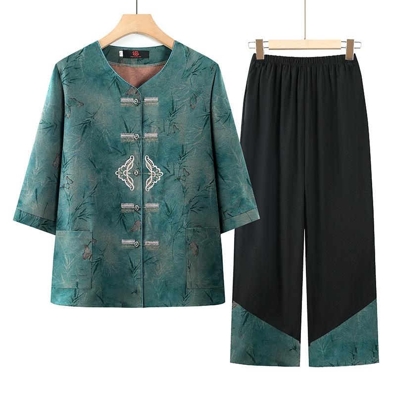 Пожилая мода Летняя одежда Женский летний удобный дышащий костюм Кардиган 5XL
Пожилая мода Летняя одежда Женский летний удобный дышащий костюм Кардиган 5XL