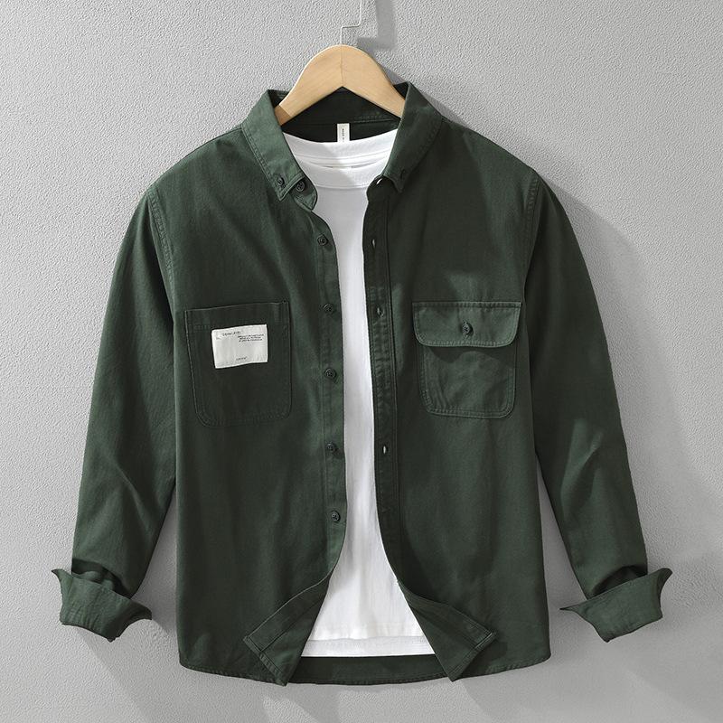 Japanese Style Cargo Long Sleeve Shirt Men Workwear Double Pockets Men s Casual Shirt Spring and Autumn Pure Cotton Button Up Shirt Comfort Men Tops XXXL темно-зелений колір
Japanese Style Cargo Long Sleeve Shirt Men Workwear Double Pockets Men s Casual Shirt Spring and Autumn Pure Cotton Button Up Shirt Comfort Men Tops XXXL темно-зелений колір