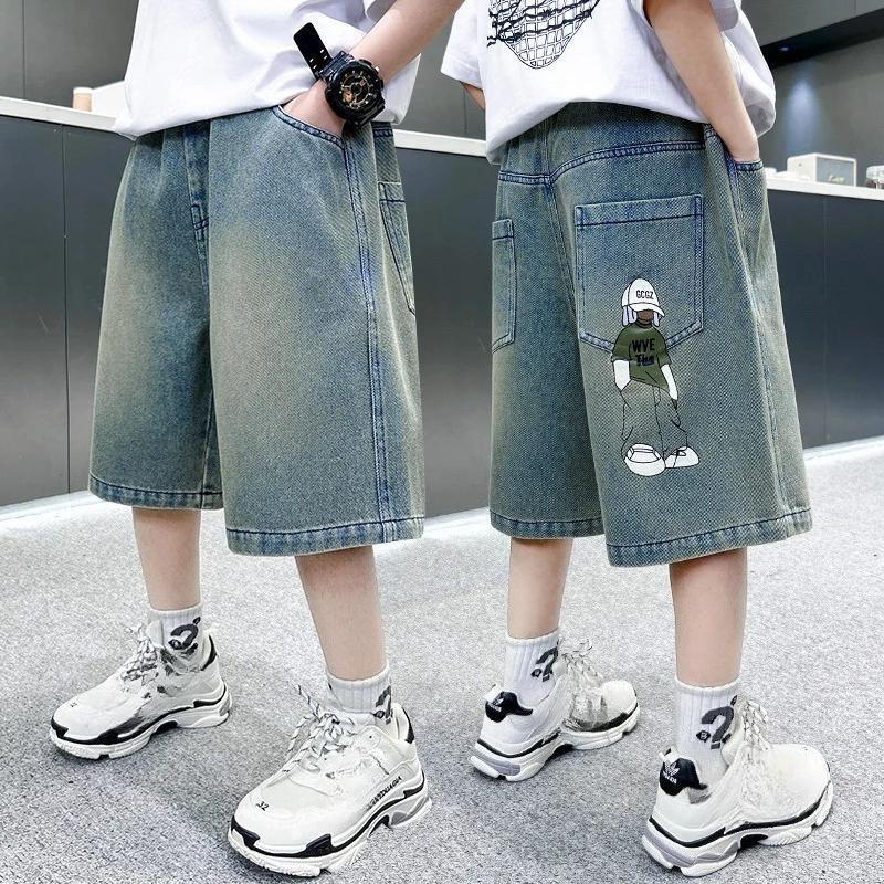 Boys Denim Shorts Summer Tween Children s Loose Teen Capri Pants Boys Clothes Short Jeans 120 синій
Boys Denim Shorts Summer Tween Children s Loose Teen Capri Pants Boys Clothes Short Jeans 120 синій