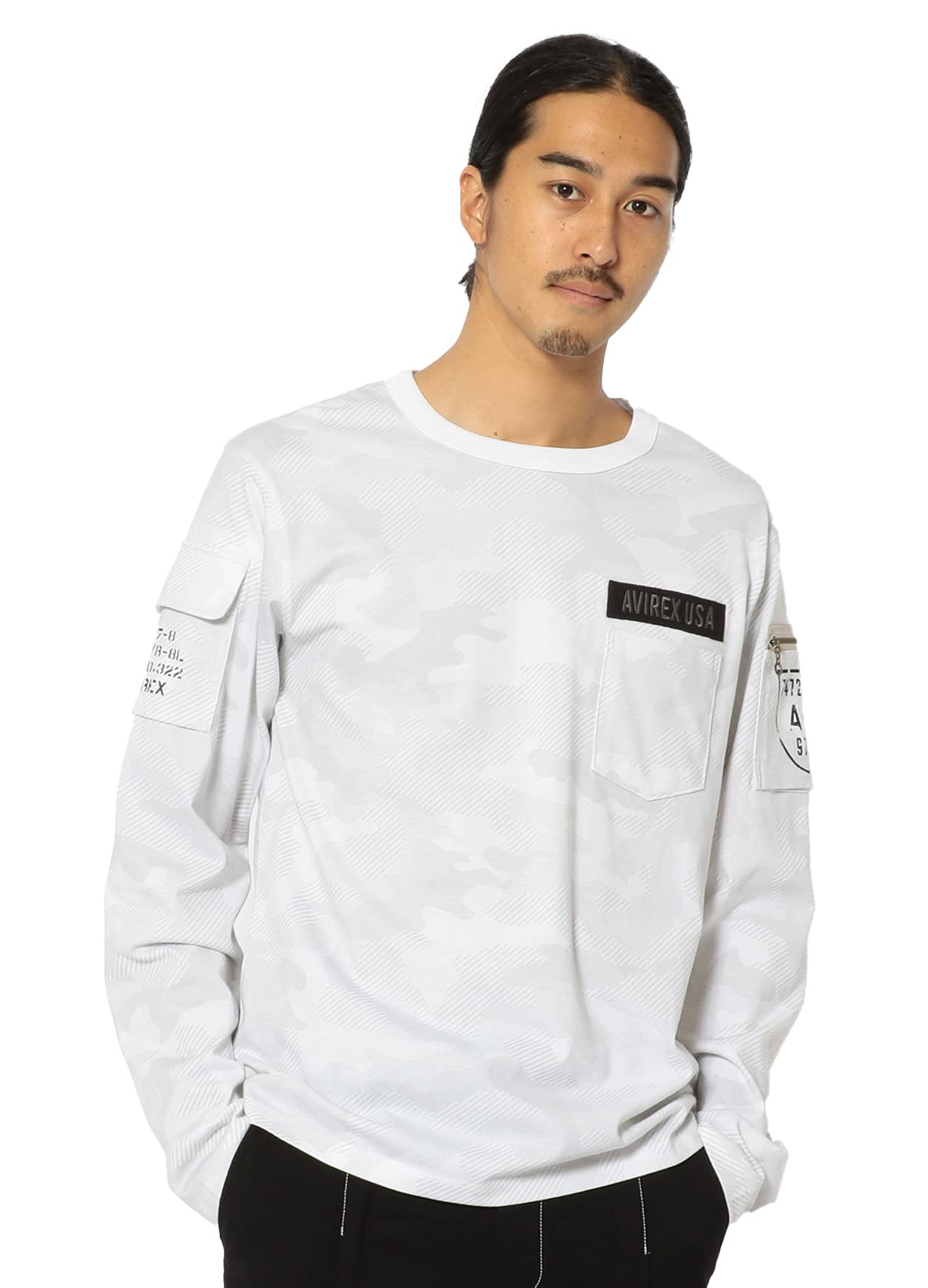 AVIREX LONG SLEEVE FATIGUE CREW NECK T-SHIRT 6113448 men s M 801 white/camo
AVIREX LONG SLEEVE FATIGUE CREW NECK T-SHIRT 6113448 men s M 801 white/camo