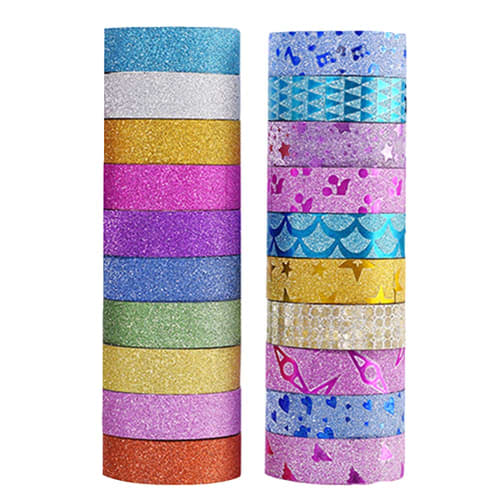 MYLCHBDJ Masking Tape Glitter Tape Cute Paper Tape Set Decorative Tape for DIY Scrapbooking Cards Gift Wrapping 15mm Width (Colorful) 20 Rolls 20 Colo
MYLCHBDJ Masking Tape Glitter Tape Cute Paper Tape Set Decorative Tape for DIY Scrapbooking Cards Gift Wrapping 15mm Width (Colorful) 20 Rolls 20 Colo