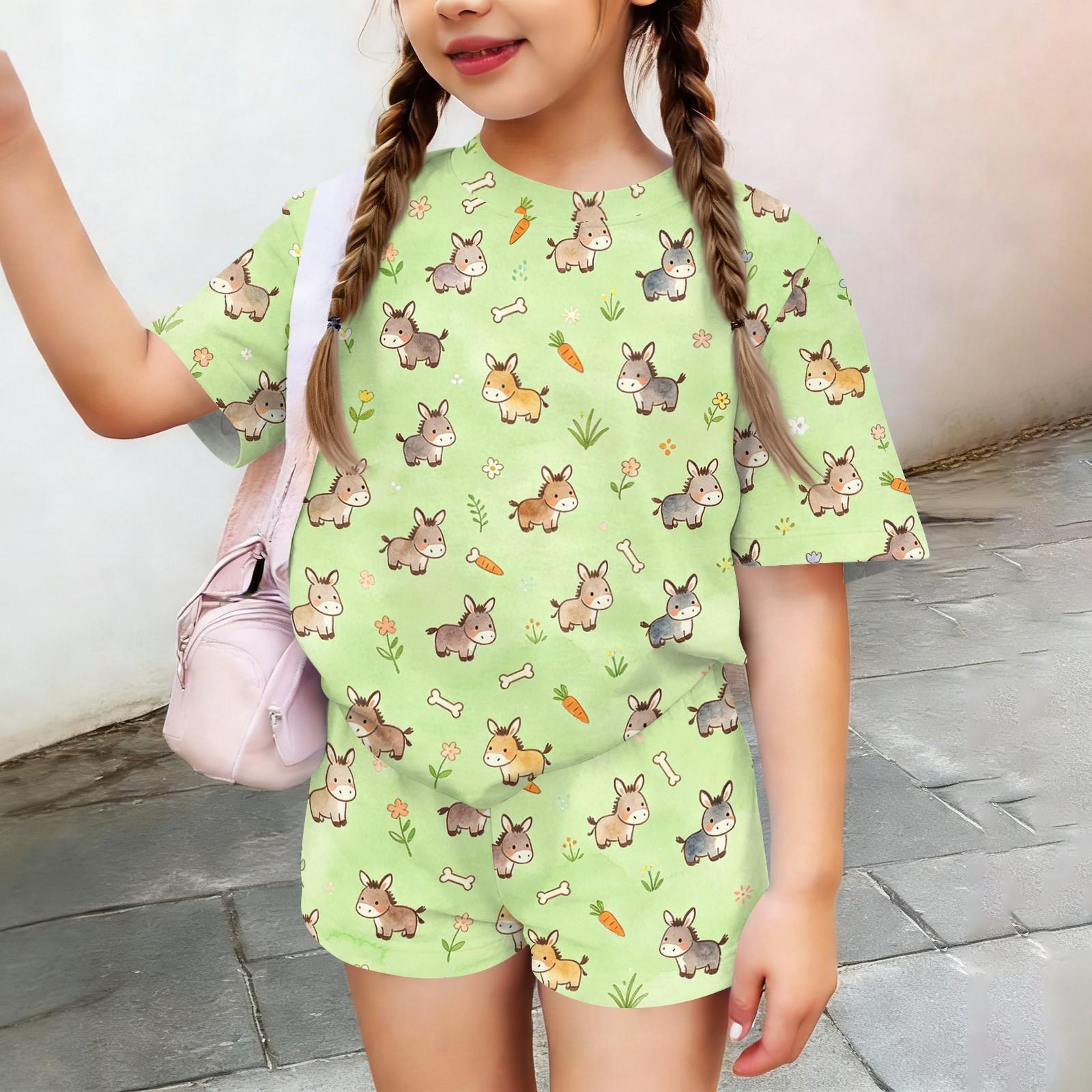 Kids Casual Short Sleeve Top and Shorts Set Animal Pattern Lightweight Summer Outfit Soft Fabric Breathable Design Comfortable Fit 110 зелёный
Kids Casual Short Sleeve Top and Shorts Set Animal Pattern Lightweight Summer Outfit Soft Fabric Breathable Design Comfortable Fit 110 зелёный
