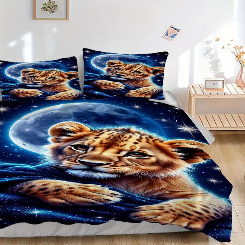 3pcs Leopard Cub Print Duvet Cover Set -Includes 1 Duvet Cover and 2 Pillowcases, No Quilt Core, All-Season Home Decor yy251111169 135x200cm
3pcs Leopard Cub Print Duvet Cover Set -Includes 1 Duvet Cover and 2 Pillowcases, No Quilt Core, All-Season Home Decor yy251111169 135x200cm