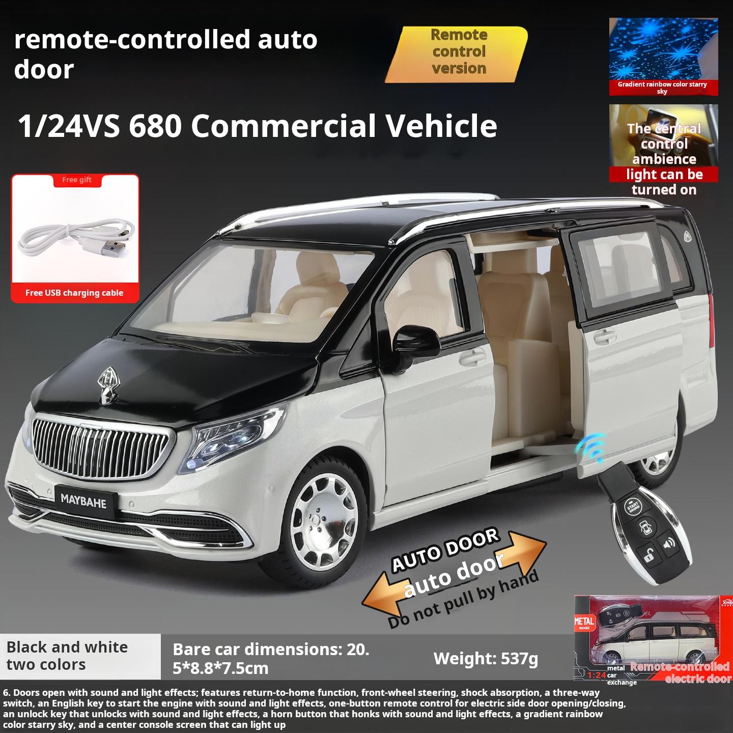 1:24 Mercedes-Maybach VS680 Luxury Large MPV Simulation Alloy Car Model Kids Toy Car Brithday Gifts Collectible Decoration білий
1:24 Mercedes-Maybach VS680 Luxury Large MPV Simulation Alloy Car Model Kids Toy Car Brithday Gifts Collectible Decoration білий